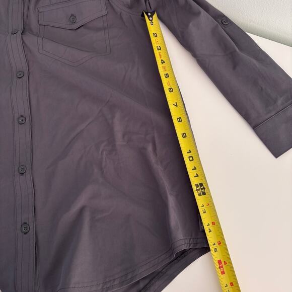 Eddie Bauer Gray Button Down Shirt for Women - Picture 7 of 11